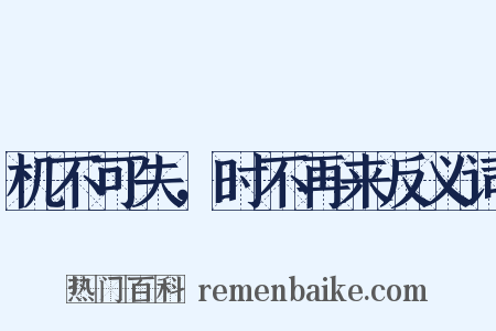 机不可失，时不再来反义词是什么意思的图片